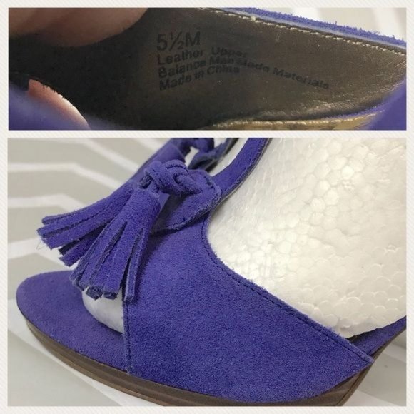 LOFT 5.5 suede tassels-strap heels blue - Picture 8 of 8